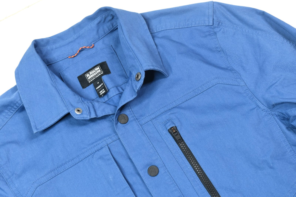 Alaskan Hardgear Stone Run Standard Fit Overshirt Mens Medium Blue Snap-Front